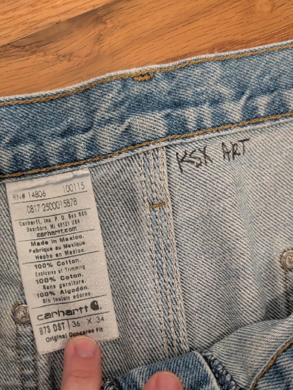 KSX Art Vintage Carhartt Jeans - Picture 2 of 4